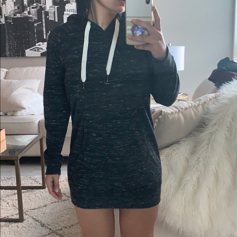Gray hooded sweater dress size medium
